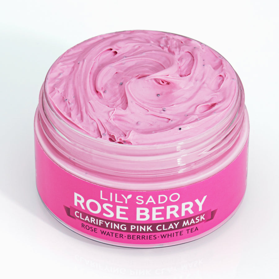 ROSE BERRY Rose Water, Berries & White Tea Clarifying Pink Clay Mask
